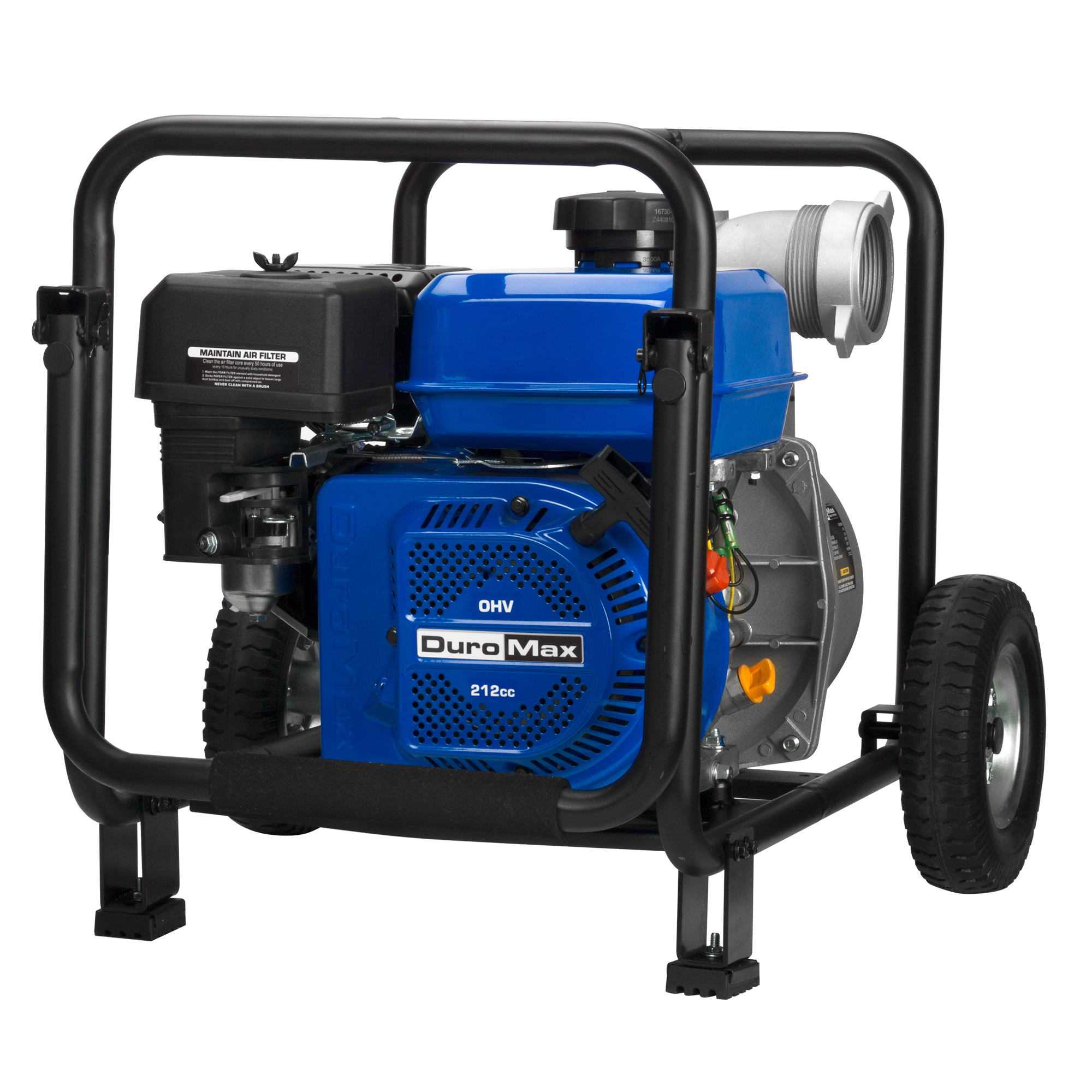 DuroMax, 3in. Dual Fuel Water Pump, Max. Flow 264 GPM, Engine Displacement 212 cc, Engine Brand DuroMax, Model# XP650WX